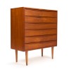 Mid-Century Deense ladekast met lange handgreep