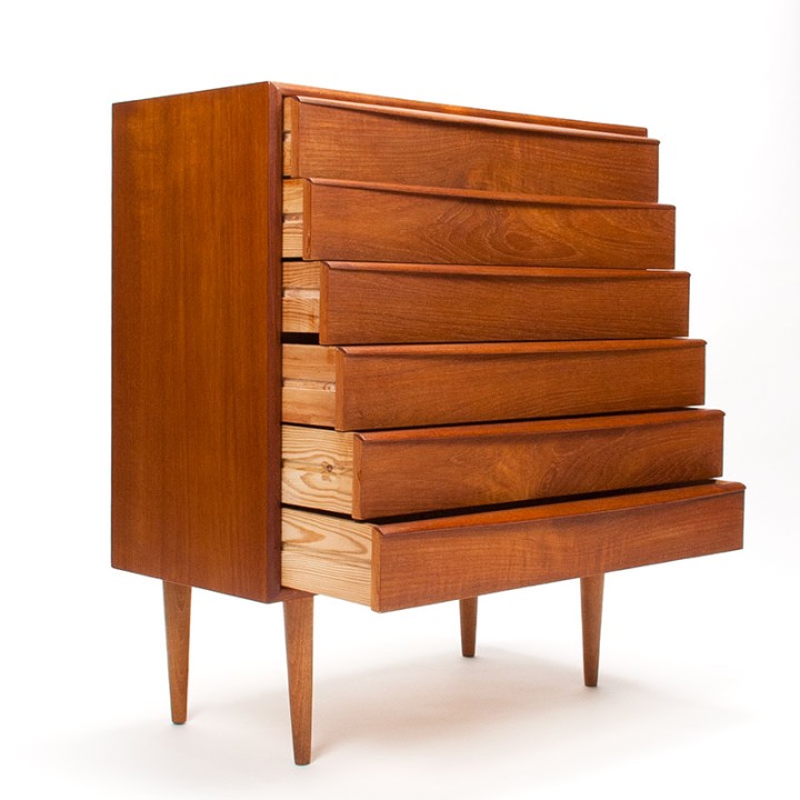 Mid-century Danish chest of drawers with long handle