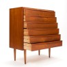 Mid-Century Deense ladekast met lange handgreep