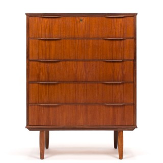 Mid-Century teakhouten Deense Esjing Møbelfabrik ladekast