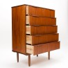 Mid-Century teakhouten Deense Esjing Møbelfabrik ladekast
