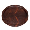 Large round Mid-Century rosewood serving tray