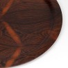 Groot rond model Mid-Century dienblad in palissander