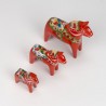 Set of 3 Mid-Century vintage Dala horses