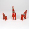 Set of 3 Mid-Century vintage Dala horses