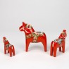 Set of 3 Mid-Century vintage Dala horses