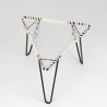 1950s vintage plant stand with a glass top