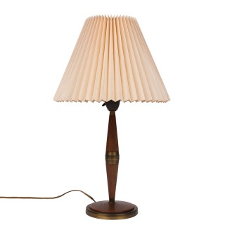 Deense Mid-Century tafellamp met plissé kap