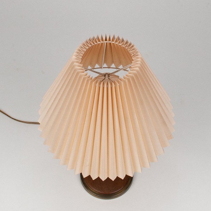 Danish Mid-Century table lamp with pleated shade