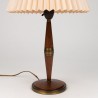 Deense Mid-Century tafellamp met plissé kap