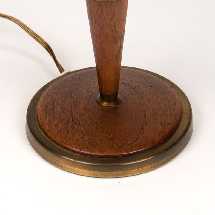 Danish Mid-Century table lamp with pleated shade