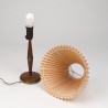 Deense Mid-Century tafellamp met plissé kap