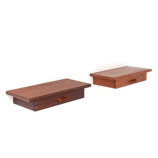 Poul M. Volther Mid-Century set of floating nightstands