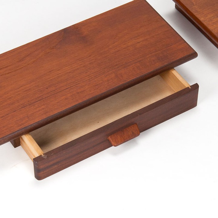 Poul M. Volther Mid-Century set of floating nightstands