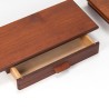 Poul M. Volther Mid-Century design set zwevende wandkastjes