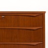 Vintage Danish teak chest of drawers with stylish handle
