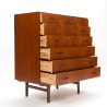 Spacious Mid-Century teak chest of drawers with 6 drawers