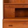 Deens Mid-Century secretaire meubel in teak op eiken onderstel
