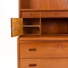 Danish Mid-Century secretary cabinet in teak on an oak base