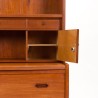 Deens Mid-Century secretaire meubel in teak op eiken onderstel
