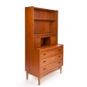 Danish Mid-Century secretary cabinet in teak on an oak base