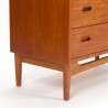 Deens Mid-Century secretaire meubel in teak op eiken onderstel