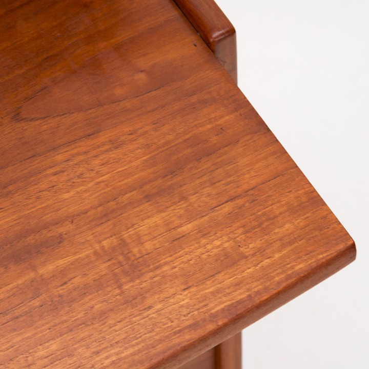 Deens Mid-Century secretaire meubel in teak op eiken onderstel