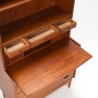 Deens Mid-Century secretaire meubel in teak op eiken onderstel