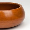 Round Mid-Century teak bowl