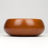 Round Mid-Century teak bowl