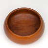 Round Mid-Century teak bowl