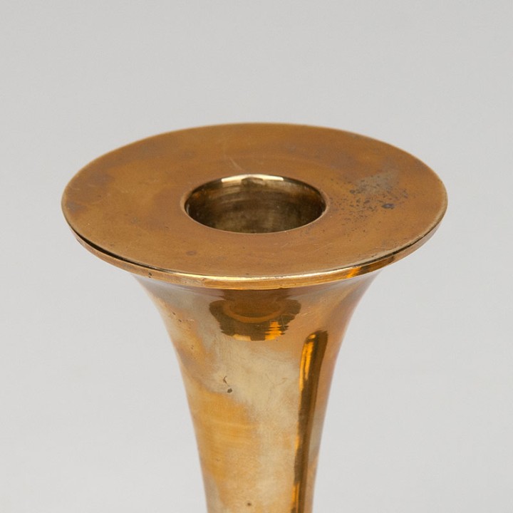 Set of 2 Mid-Century brass candlesticks