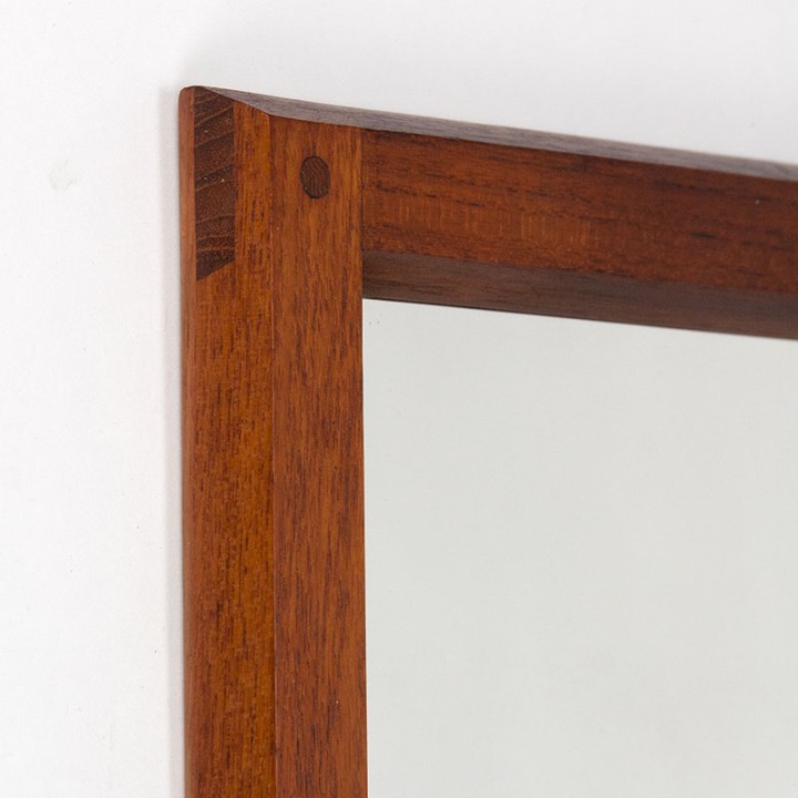Mid-century Scandinavian mirror with a teak frame
