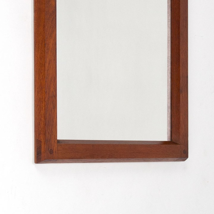 Mid-century Scandinavian mirror with a teak frame