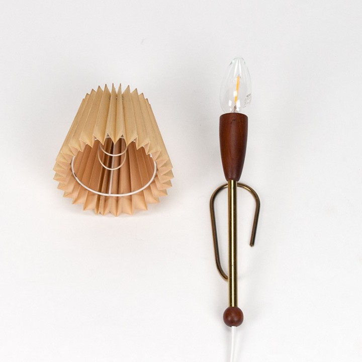 Mid-century Scandinavian wall lamp with a special fixture