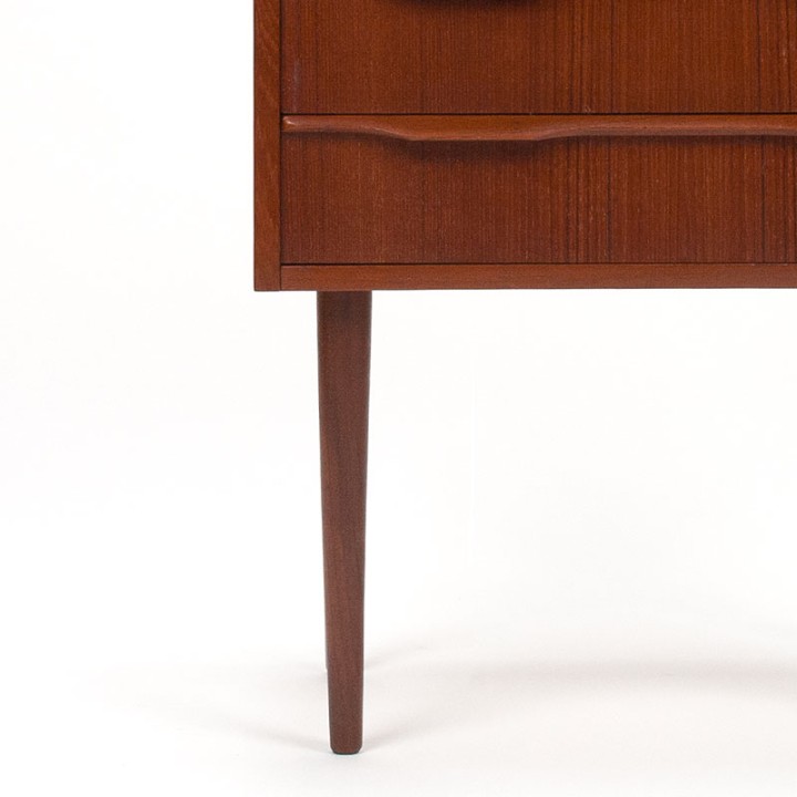 Small Danish vintage chest of drawers with organic-shaped