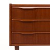 Small Danish vintage chest of drawers with organic-shaped
