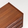 Small Danish vintage chest of drawers with organic-shaped