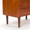 Ladekast met 5 lades Deens Mid-Century model