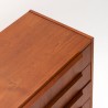 Ladekast met 5 lades Deens Mid-Century model