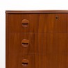 Luxury Danish Mid-Century teak chest of drawers with 7 drawers