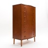 Deense Mid-Century luxe ladekast met 7 lades in teak
