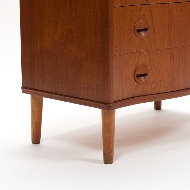 Deense Mid-Century luxe ladekast met 7 lades in teak