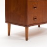 Deense Mid-Century luxe ladekast met 7 lades in teak