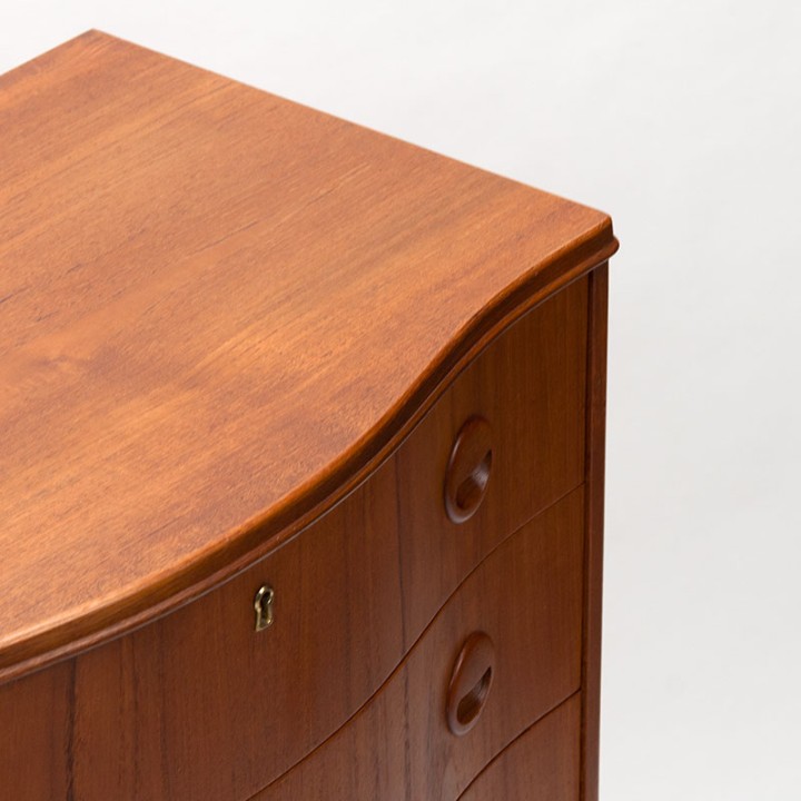 Deense Mid-Century luxe ladekast met 7 lades in teak