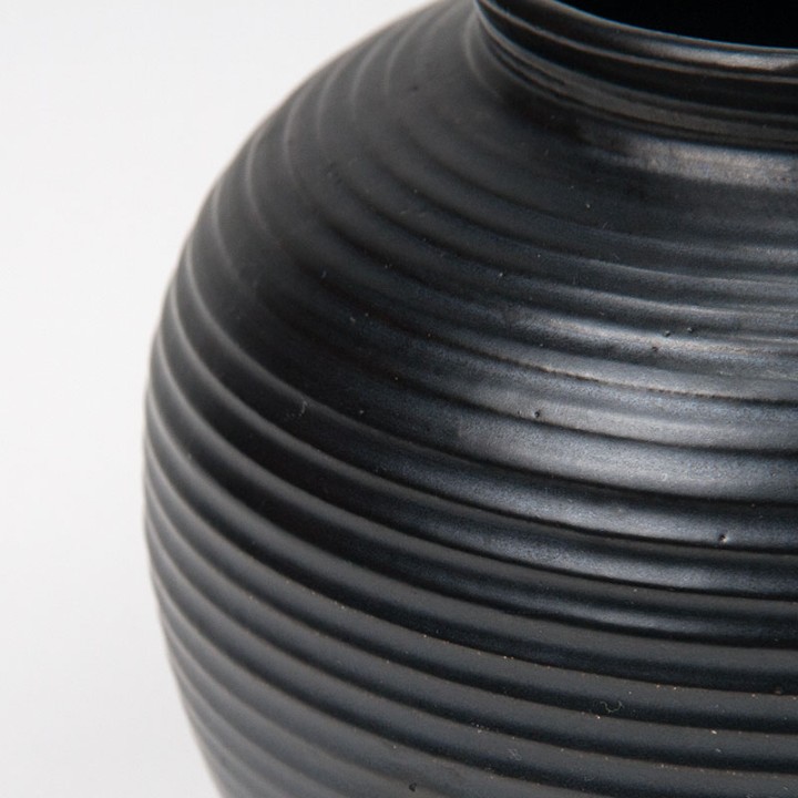 Black vintage ADCO model 1012 vase