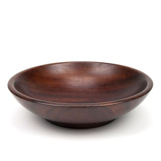 Mid-Century serving or fruit bowl in walnut wood