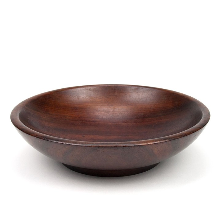 Mid-Century serving or fruit bowl in walnut wood