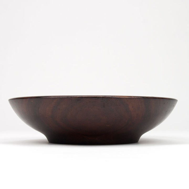 Mid-Century serving or fruit bowl in walnut wood