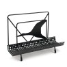 Perforated metal Mid-Century letter holder with a bird